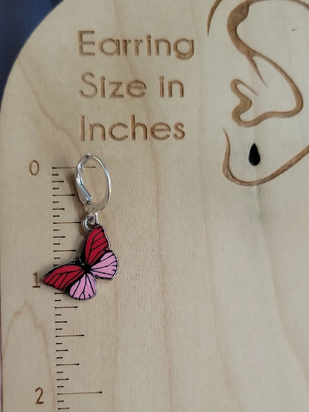 Pink & Red Butterfly Drop Earrings - Women Jewelry